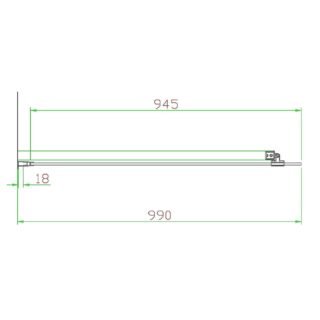 Eastbrook Volente Hinged Walk-In Shower Wetroom Glass Panel - 6mm Frosted Glass - Chrome - Image 8