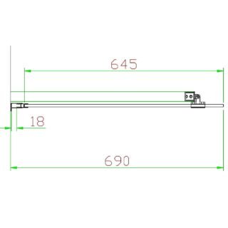 Eastbrook Volente Hinged Walk-In Shower Wetroom Glass Panel - 6mm Frosted Glass - Chrome - Image 4