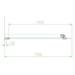 Eastbrook Volente Hinged Walk-In Shower Wetroom Glass Panel - 6mm Frosted Glass - Chrome - Image 5