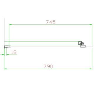 Eastbrook Volente Hinged Walk-In Shower Wetroom Glass Panel - 6mm Frosted Glass - Chrome - Image 6