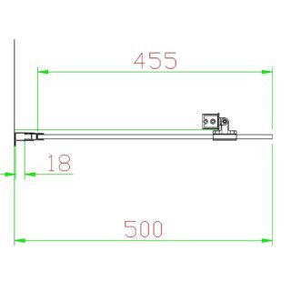 Eastbrook Volente Hinged Walk-In Shower Wetroom Glass Panel - 6mm Frosted Glass - Chrome - Image 3