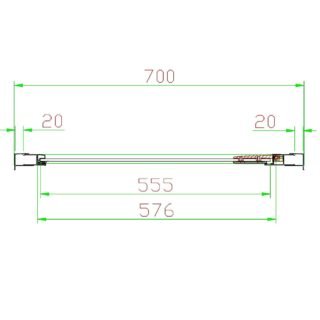 Eastbrook Volente Recessed Hinged Shower Door - 6mm Frosted Glass - Chrome - Image 2