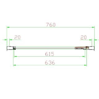 Eastbrook Volente Recessed Hinged Shower Door - 6mm Frosted Glass - Chrome - Image 3