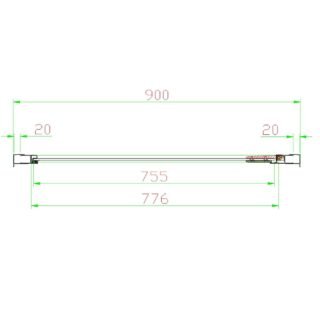 Eastbrook Volente Recessed Hinged Shower Door - 6mm Frosted Glass - Chrome - Image 5