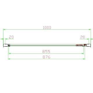 Eastbrook Volente Recessed Hinged Shower Door - 6mm Frosted Glass - Chrome - Image 6