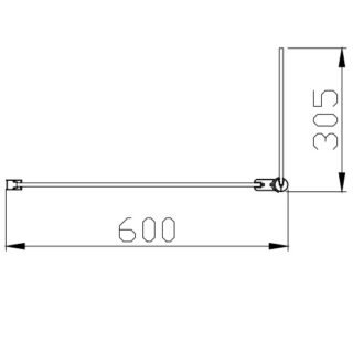 Eastbrook Valliant Flipper Kit - 8mm Glass - 1950mm x 300mm - Chrome - Image 2