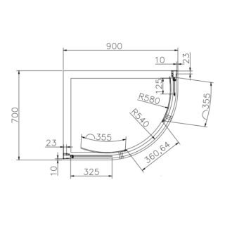 Eastbrook Volente 2 Door Offset Quadrant Shower Enclosure - 6mm Glass - Chrome - Image 2