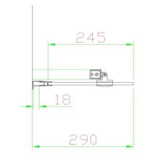 Eastbrook Volente Walk-In Shower End Panel With Support Bar - 6mm Glass - Chrome - Image 2