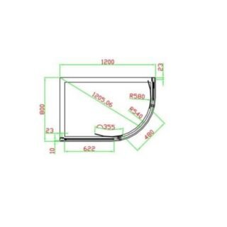 Eastbrook Volente 2 Door Offset Quadrant Shower Enclosure - 6mm Glass - Chrome - Image 11
