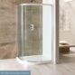 Eastbrook Volente 1 Door Offset Quadrant Shower Enclosure - 6mm Glass - Chrome