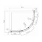 Eastbrook Volente 1 Door Offset Quadrant Shower Enclosure - 6mm Glass - Chrome - Image 2