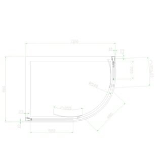 Eastbrook Volente 2 Door Offset Quadrant Shower Enclosure - 6mm Glass - Chrome - Image 8