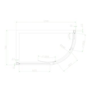 Eastbrook Volente 2 Door Offset Quadrant Shower Enclosure - 6mm Glass - Chrome - Image 10
