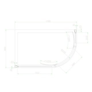 Eastbrook Volente 2 Door Offset Quadrant Shower Enclosure - 6mm Glass - Chrome - Image 14