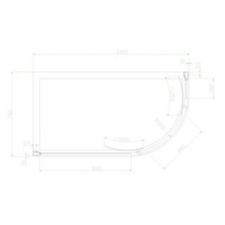 Eastbrook Volente 2 Door Offset Quadrant Shower Enclosure - 6mm Glass - Chrome - Image 15