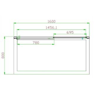 Eastbrook Volente Recessed Sliding Shower Door - 6mm Clear Glass - Chrome - Image 8