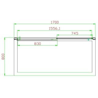 Eastbrook Volente Recessed Sliding Shower Door - 6mm Clear Glass - Chrome - Image 9