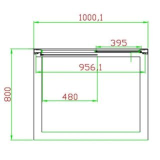 Eastbrook Volente Recessed Sliding Shower Door - 6mm Clear Glass - Chrome - Image 2