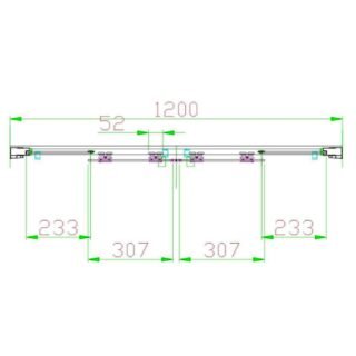 Eastbrook Volente Double Sliding Shower Door With Side Panel - 6mm Clear Glass - Chrome - Image 2