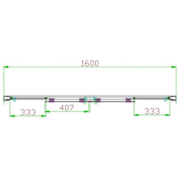 Eastbrook Volente Recessed Double Sliding Shower Door - 6mm Clear Glass - Chrome - Image 5