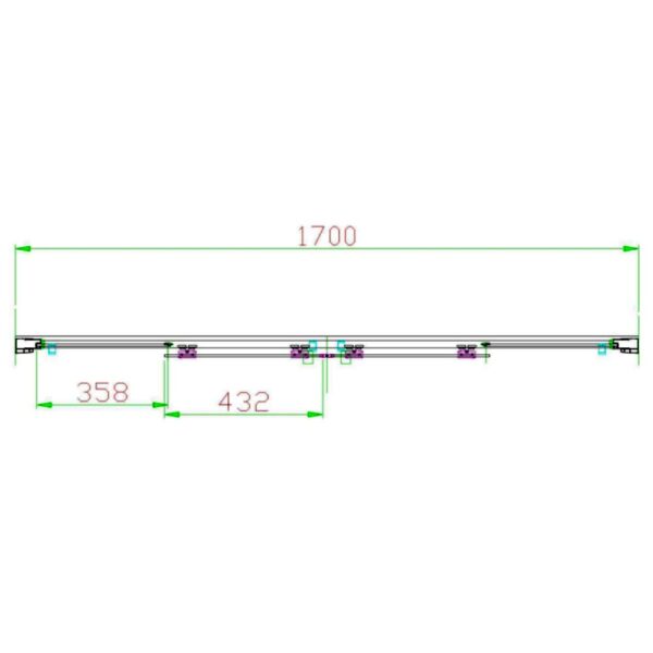 Eastbrook Volente Recessed Double Sliding Shower Door - 6mm Clear Glass - Chrome - Image 6