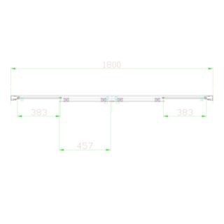 Eastbrook Volente Double Sliding Shower Door With Side Panel - 6mm Clear Glass - Chrome - Image 7