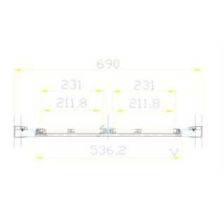 Eastbrook Volente Bifold Shower Door With Side Panel - 6mm Clear Glass - Chrome - Image 2