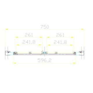 Eastbrook Volente Bifold Shower Door With Side Panel - 6mm Clear Glass - Chrome - Image 3