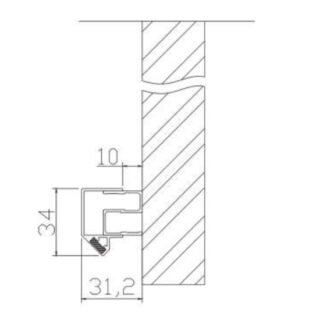 Eastbrook Volente Frameless Wall Profile - Chrome - Image 2