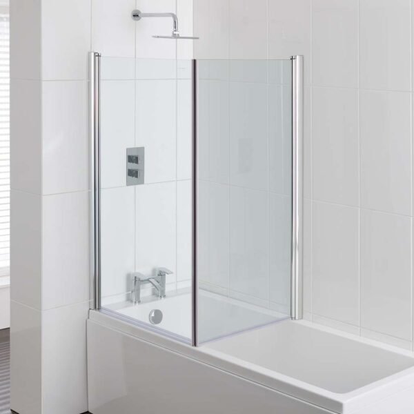Eastbrook Type 1 Shower Bath Screen - 6mm Glass - Chrome