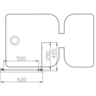 Eastbrook Valliant Flipper Kit - 8mm Glass - 1950mm x 400mm - Chrome - Image 2