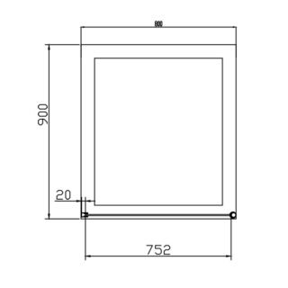 Eastbrook Valliant Round Pole Walk-In Shower Panel With Hand Hold - 8mm Glass - Chrome - Image 2