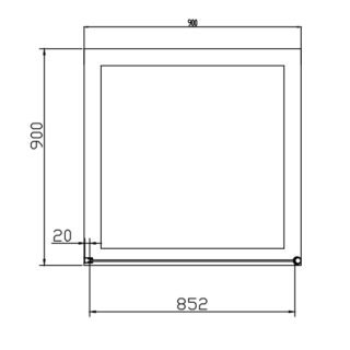 Eastbrook Valliant Round Pole Walk-In Shower Panel With Hand Hold - 8mm Glass - Chrome - Image 3