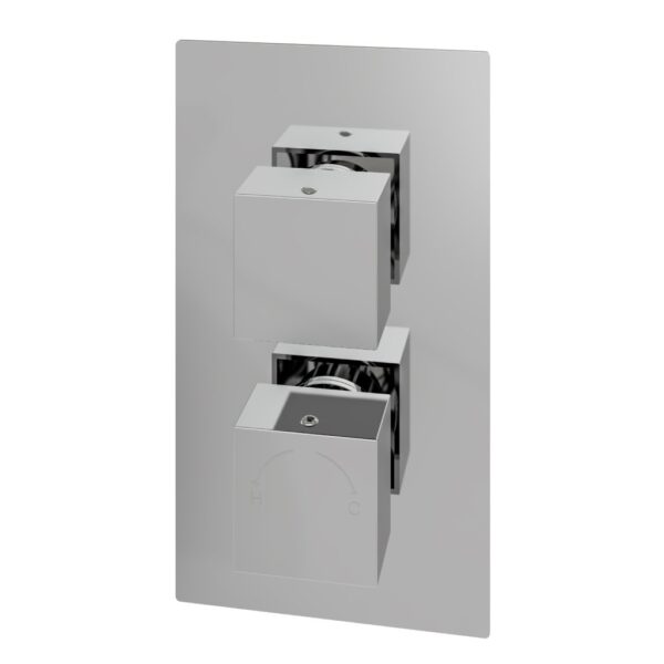 Eastbrook Square 2 Outlet 2 Handles Thermostatic Concealed Shower Valve