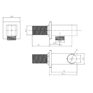 Eastbrook Square Wall Outlet Elbow And Shower Handset Holder - Image 2