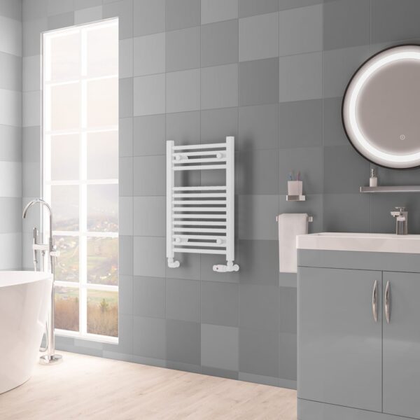 Eastbrook Biava Multirail Straight Heated Towel Rail - Matt White - Image 2