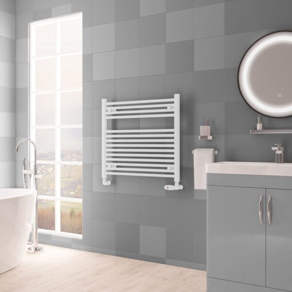 Eastbrook Biava Multirail Straight Heated Towel Rail - Matt White - Image 5