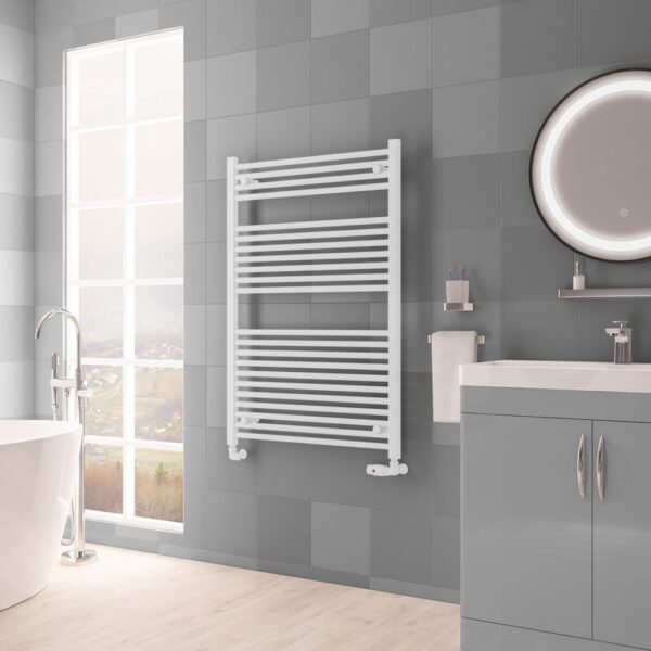 Eastbrook Biava Multirail Straight Heated Towel Rail - Matt White - Image 8