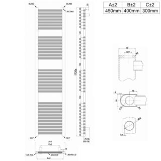 Eastbrook Biava Multirail Straight Heated Towel Rail - Matt White - Image 21