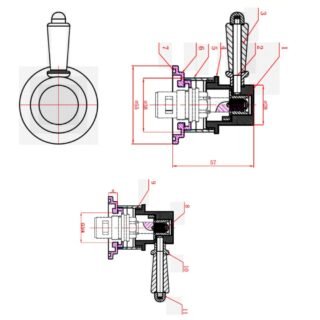 Eastbrook Traditional Side Valve Lever Handles For Bath Filler Taps - Chrome - Image 2
