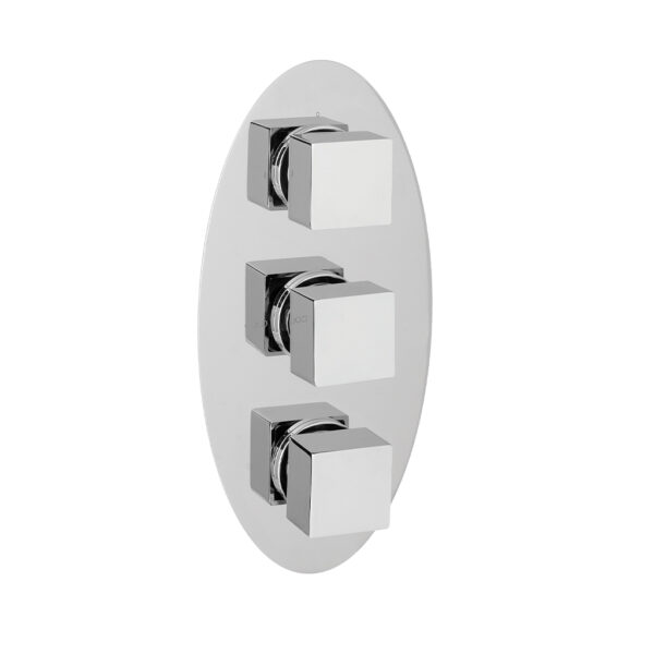 Eastbrook Square Thermostatic Valve Handle For Shower Valve Plate - Chrome