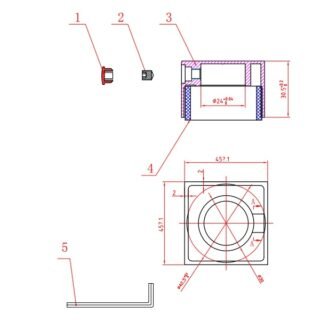 Eastbrook Square Thermostatic Valve Handle For Shower Valve Plate - Chrome - Image 2