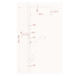 Eastbrook Stratford Traditional Riser Kit With Diverter And Shower Kit - Chrome - Image 2