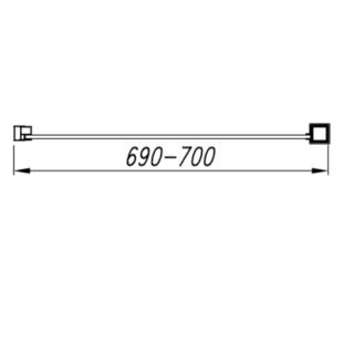 Eastbrook Valliant Round Pole Walk-In Wetroom Panel - 8mm Glass - Chrome - Image 3