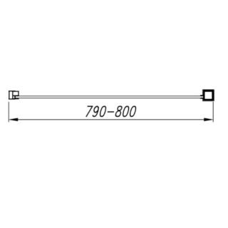 Eastbrook Valliant Round Pole Walk-In Wetroom Panel - 8mm Glass - Chrome - Image 5