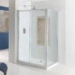 Eastbrook Corniche Sliding Shower Door With Side Panel And Towel Rail - 8mm Glass