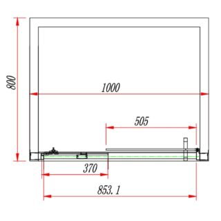 Eastbrook Corniche Sliding Shower Door With Side Panel - 8mm Glass - Chrome - Image 2