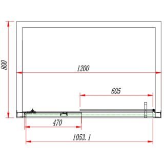 Eastbrook Corniche Sliding Shower Door With Side Panel - 8mm Glass - Chrome - Image 4