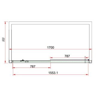 Eastbrook Corniche Sliding Shower Door With Side Panel - 8mm Glass - Chrome - Image 7