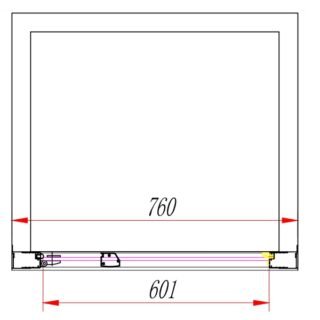 Eastbrook Corniche Recessed Hinged Shower Door - 8mm Glass - Chrome - Image 3